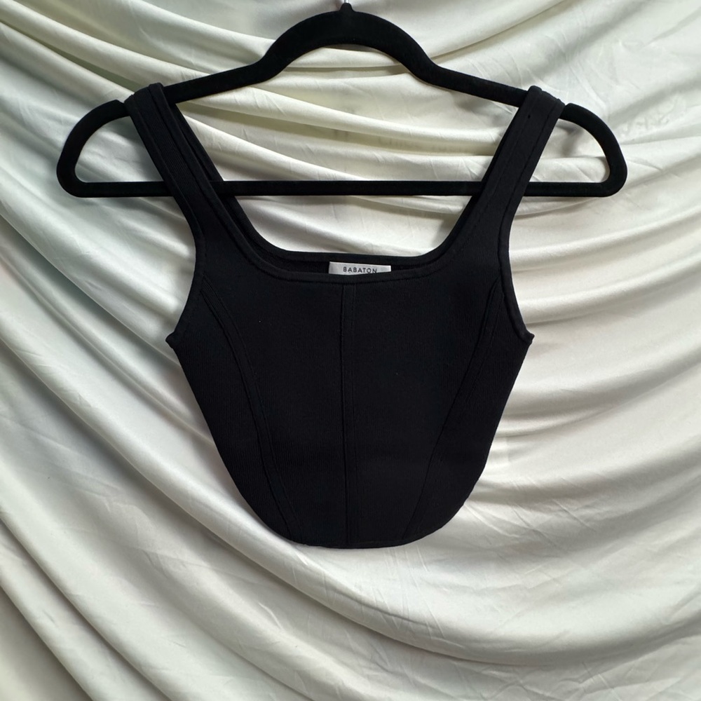 Babaton Black and White Knit Top